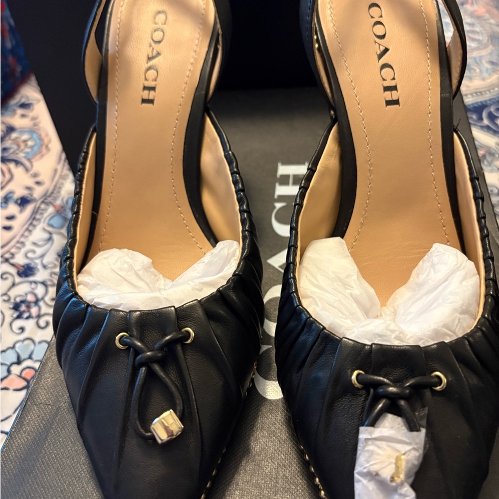Coach Black Heels Elegant and Timeless
